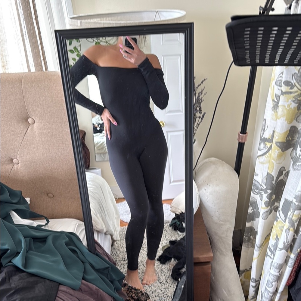 Fashion Nova Black Sleek Jumpsuit